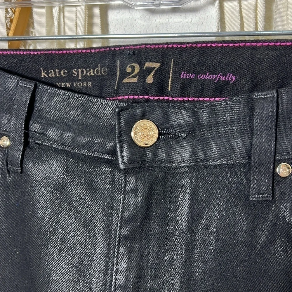 Kate Spade | Broome Street Black Waxed Denim Size 27